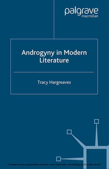 Androgyny in Modern Literature main product photo