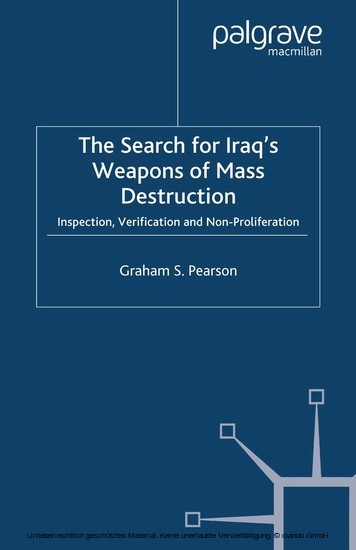 The Search For Iraq's Weapons of Mass Destruction main product photo