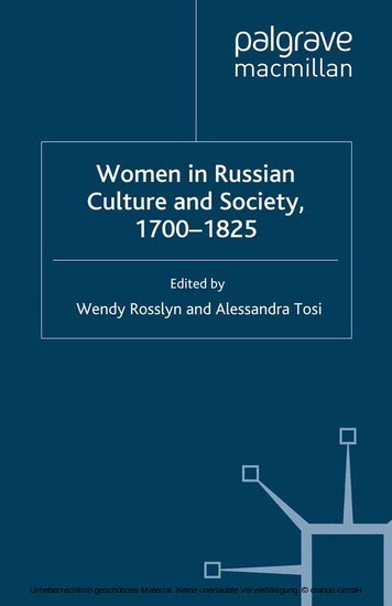 Women in Russian Culture and Society, 1700-1825 main product photo