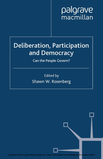 Deliberation, Participation and Democracy main product photo