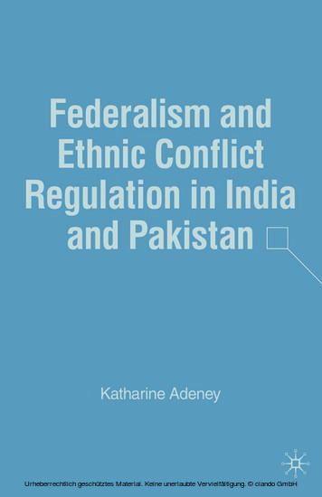 Federalism and Ethnic Conflict Regulation in India and Pakistan main product photo