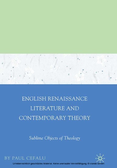 English Renaissance Literature and Contemporary Theory main product photo