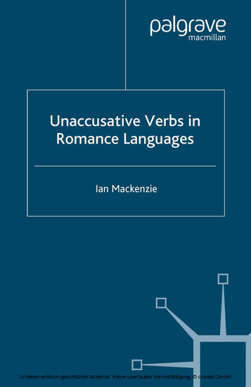 Unaccusative Verbs in Romance Languages main product photo