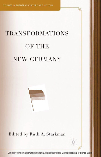 Transformations of the New Germany main product photo