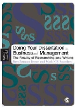 Doing Your Dissertation in Business and Management