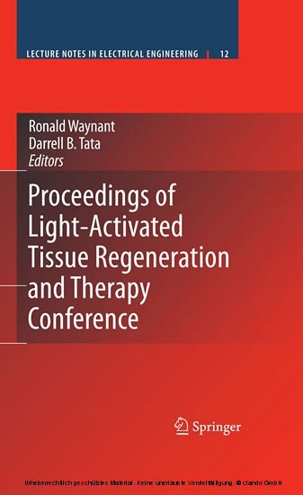 Proceedings of Light-Activated Tissue Regeneration and Therapy Conference main product photo