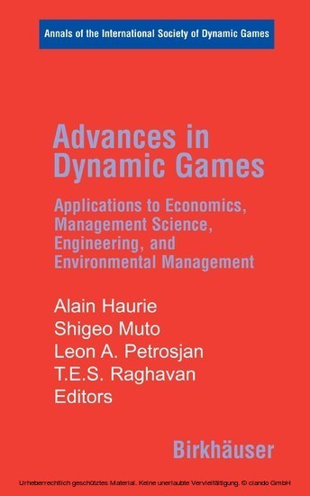 Advances in Dynamic Games main product photo