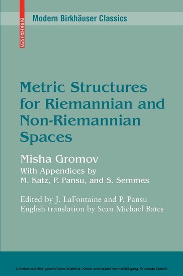 Metric Structures for Riemannian and Non-Riemannian Spaces main product photo