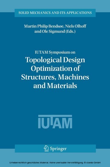 IUTAM Symposium on Topological Design Optimization of Structures, Machines and Materials main product photo
