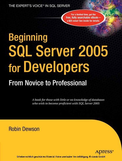 Beginning SQL Server 2005 for Developers main product photo
