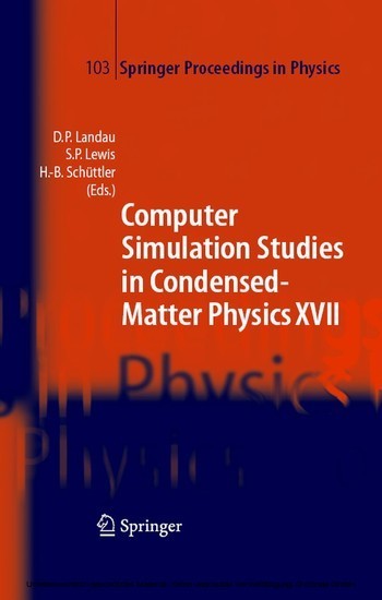 Computer Simulation Studies in Condensed-Matter Physics XVII main product photo