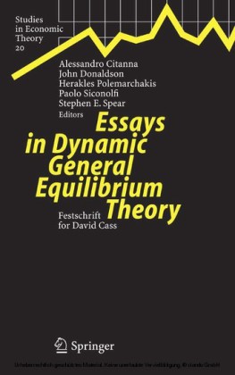 Essays in Dynamic General Equilibrium Theory
