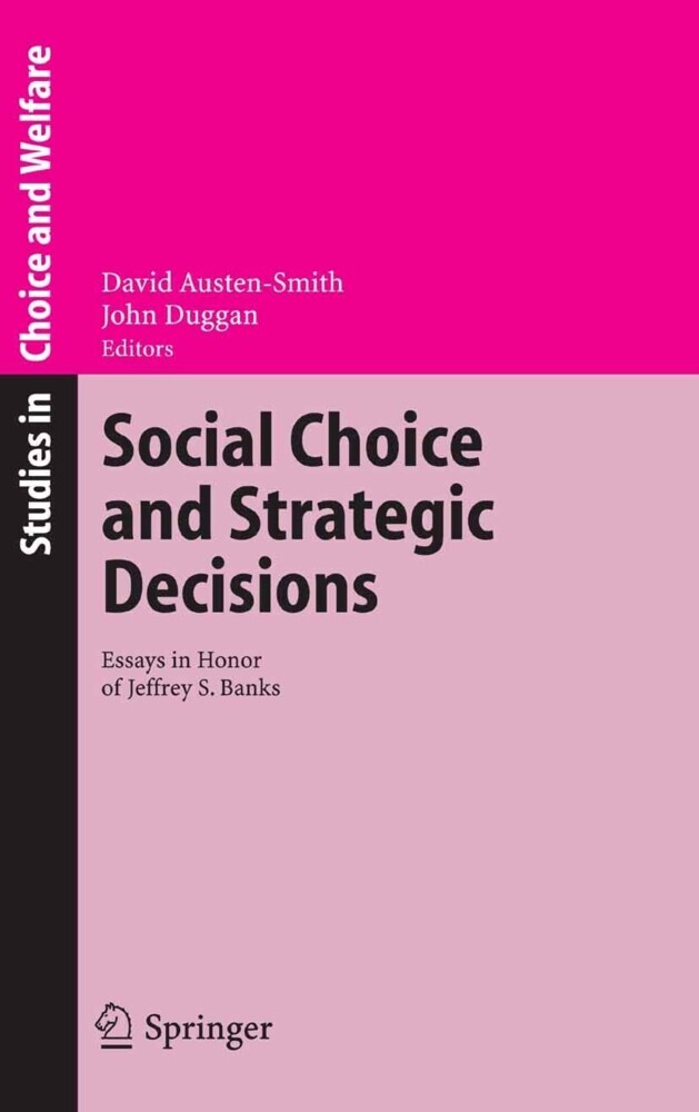 Social Choice and Strategic Decisions main product photo