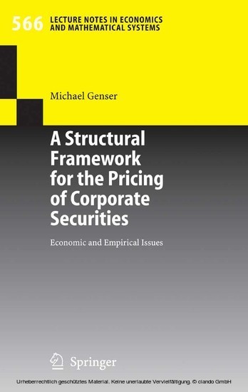 A Structural Framework for the Pricing of Corporate Securities main product photo