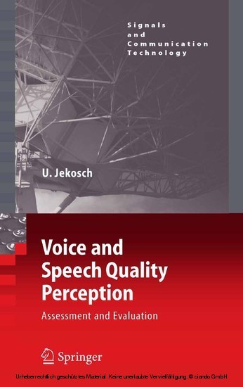 Voice and Speech Quality Perception main product photo