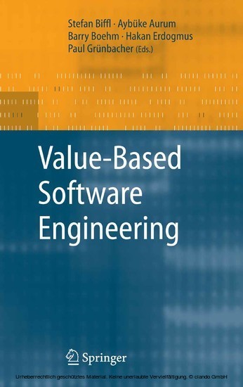 Value-Based Software Engineering main product photo