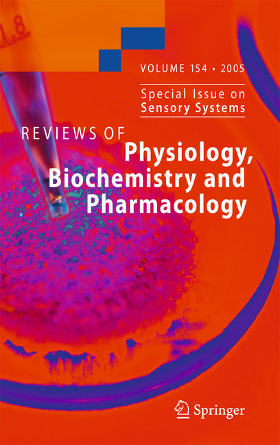 Reviews of Physiology, Biochemistry and Pharmacology 154 main product photo