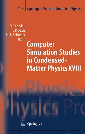 Computer Simulation Studies in Condensed-Matter Physics XVIII main product photo