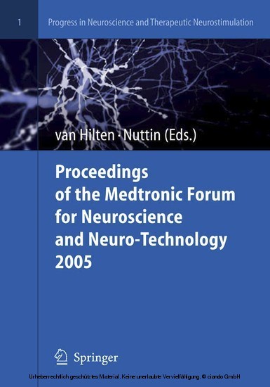 Proceedings of the Medtronic Forum for Neuroscience and Neuro-Technology 2005 main product photo