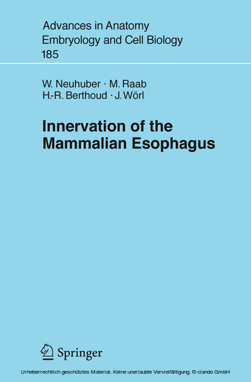 Innervation of the Mammalian Esophagus main product photo