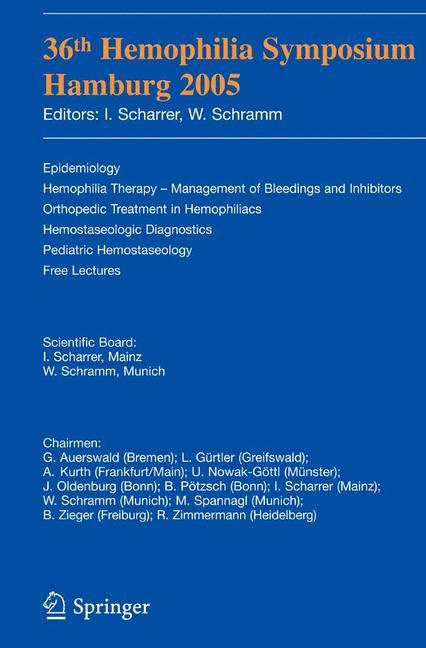 36th Hemophilia Symposium Hamburg 2005 main product photo