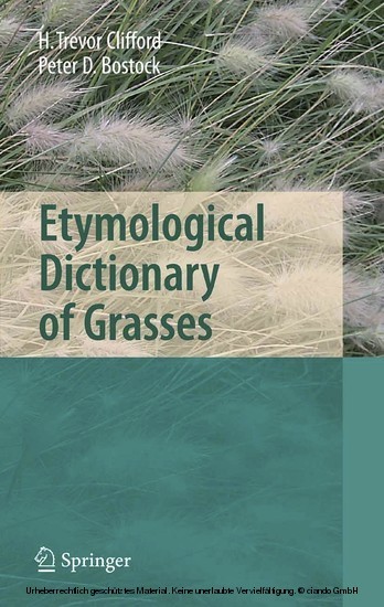 Etymological Dictionary of Grasses main product photo