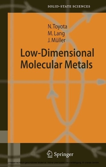 Low-Dimensional Molecular Metals main product photo