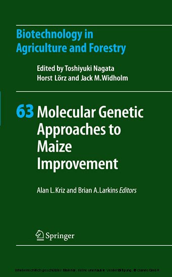 Molecular Genetic Approaches to Maize Improvement main product photo