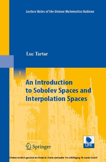 An Introduction to Sobolev Spaces and Interpolation Spaces main product photo