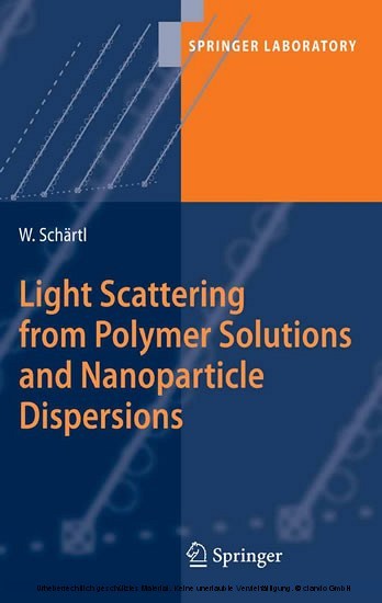 Light Scattering from Polymer Solutions and Nanoparticle Dispersions main product photo
