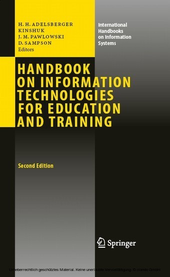 Handbook on Information Technologies for Education and Training main product photo