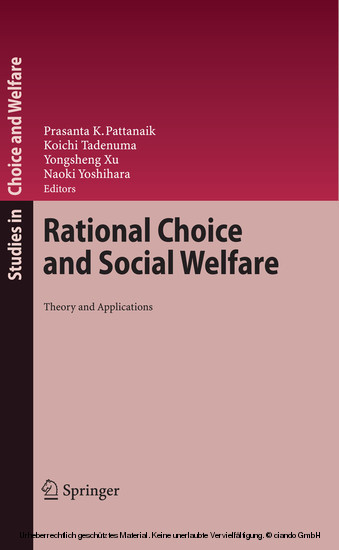 Rational Choice and Social Welfare main product photo