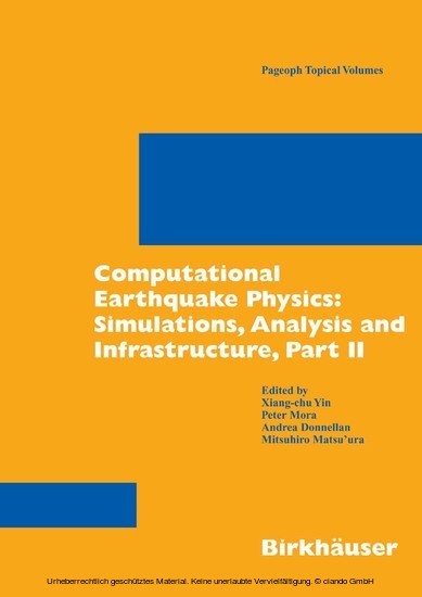 Computational Earthquake Physics: Simulations, Analysis and Infrastructure, Part II main product photo