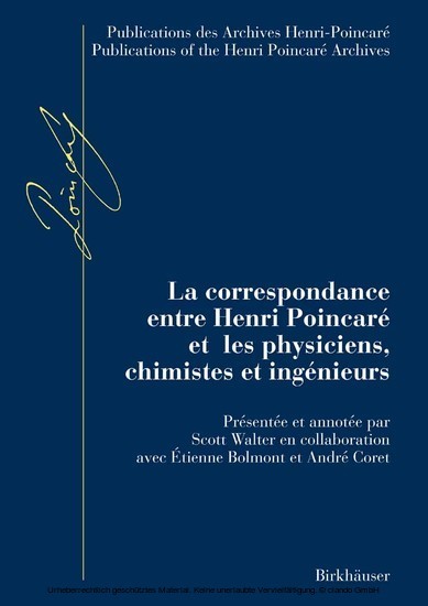 La correspondance entre Henri Poincaré et les physiciens, chimistes et ingénieurs main product photo