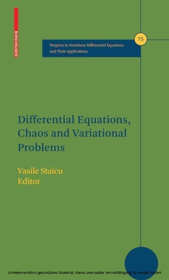 Differential Equations, Chaos and Variational Problems main product photo