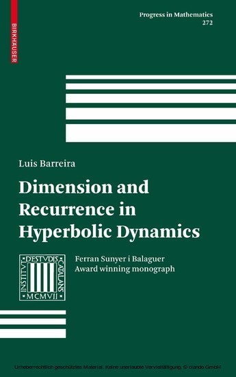 Dimension and Recurrence in Hyperbolic Dynamics main product photo