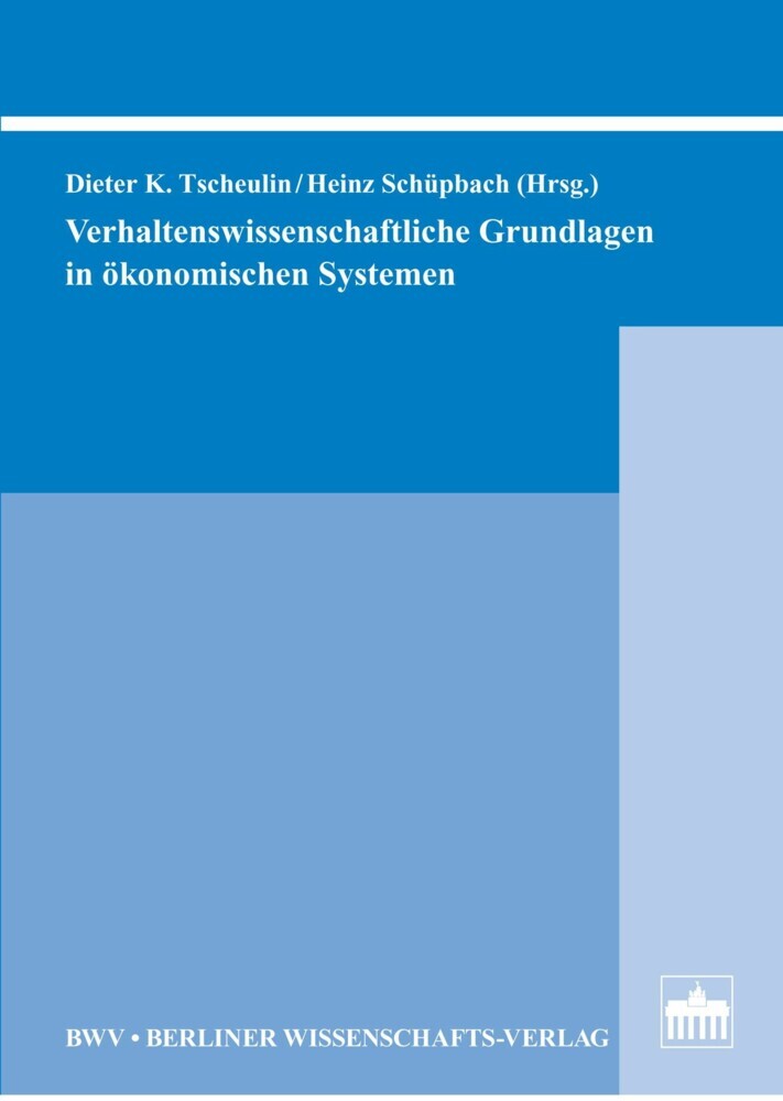 Verhaltenswissenschaftliche Grundlagen in ökonomischen Systemen main product photo