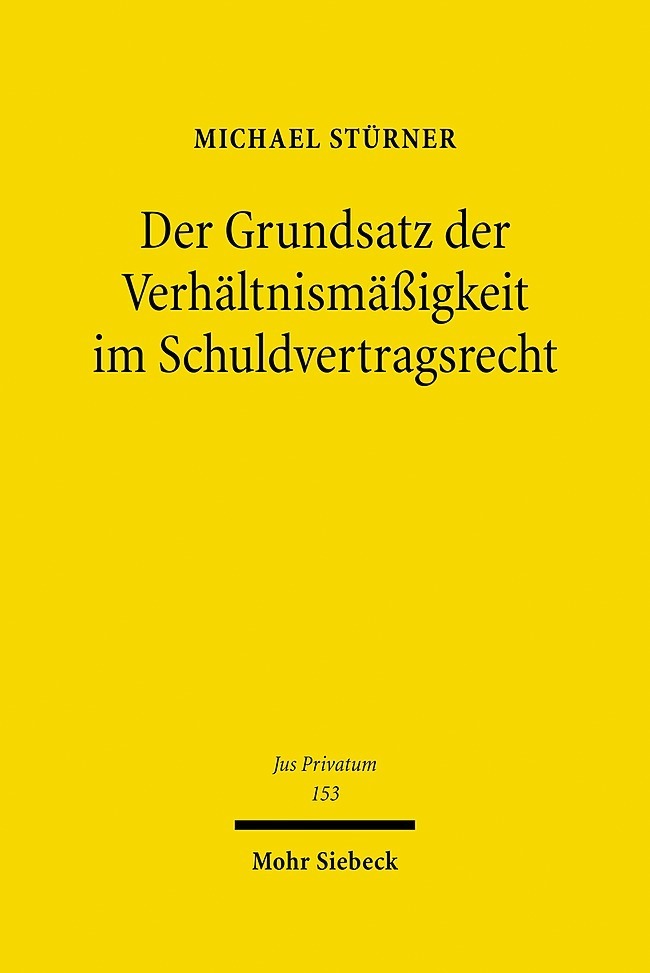 Der Grundsatz der Verhältnismäßigkeit im Schuldvertragsrecht main product photo