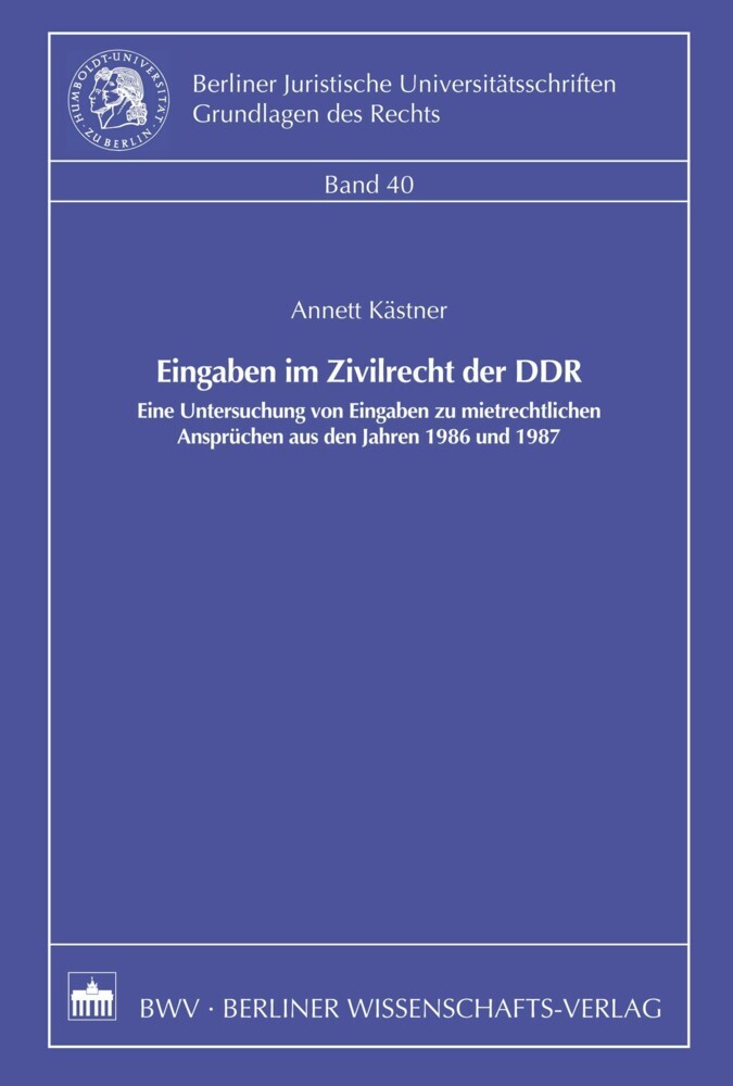 Eingaben im Zivilrecht der DDR main product photo