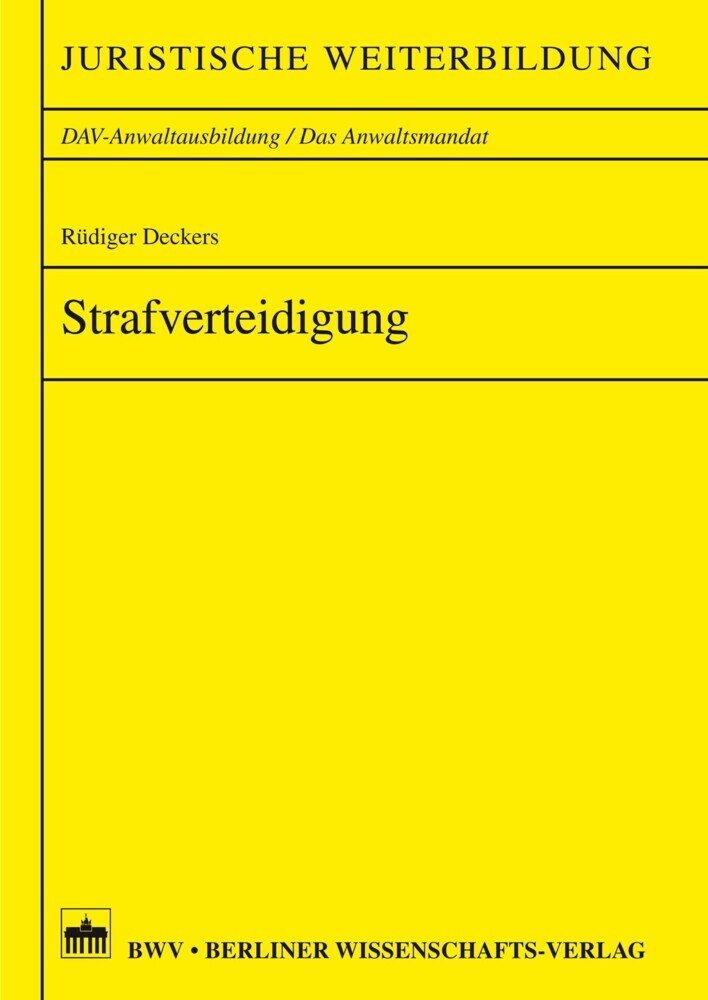 Strafverteidigung main product photo