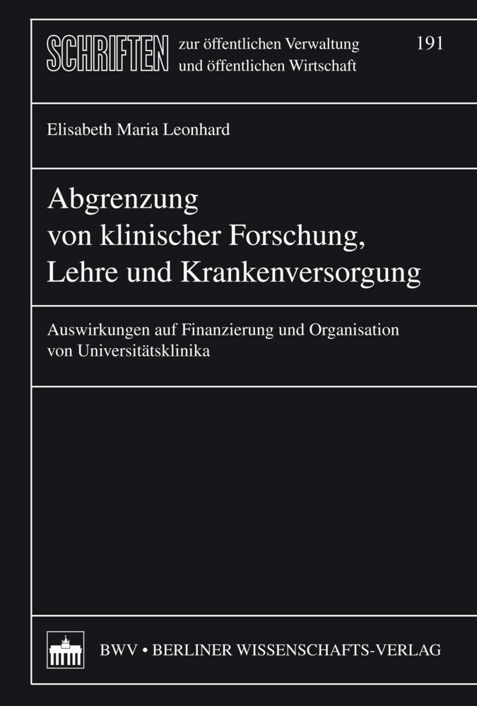 Abgrenzung von klinischer Forschung, Lehre und Krankenhausversorgung main product photo