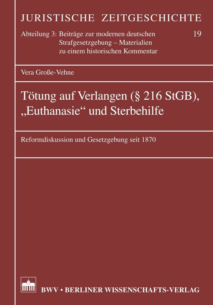 Tötung auf Verlangen (§ 216 StGB), 'Euthanasie' und Sterbehilfe main product photo