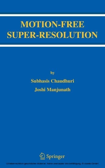 Motion-Free Super-Resolution main product photo