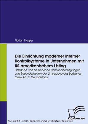 Die Einrichtung moderner interner Kontrollsysteme in Unternehmen mit US-amerikanischem Listing main product photo