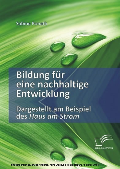 Bildung für eine nachhaltige Entwicklung. Dargestellt am Beispiel des Haus am Strom main product photo