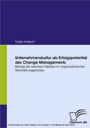 Unternehmenskultur als Erfolgspotential des Change Managements. Beitrag der weichen Faktoren im organisatorischen Veränderungsprozess