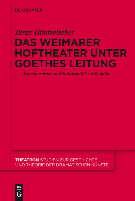 Das Weimarer Hoftheater unter Goethes Leitung main product photo