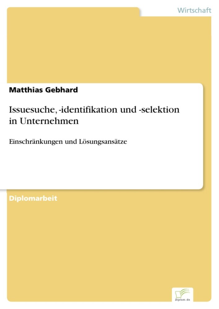 Issuesuche, -identifikation und -selektion in Unternehmen main product photo