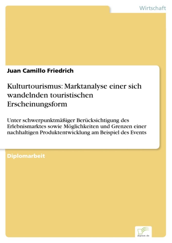 Kulturtourismus: Marktanalyse einer sich wandelnden touristischen Erscheinungsform main product photo