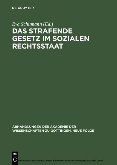 Das strafende Gesetz im sozialen Rechtsstaat main product photo